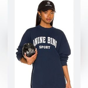 Anine Bing Tyler Logo Sweatshirt - Navy